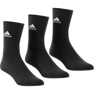 adidas Sportsocken Crew Cushion (Fußgewölbeunterstützung, durchgehend gepolstert) schwarz - 3 Paar